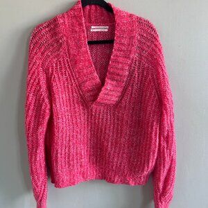 Anthropologie Women's Pink and Red Jumper